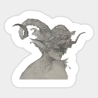 A Sticker if a Creature Fantasy Boy Sticker